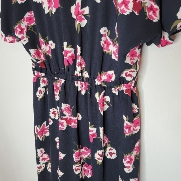 J. CREW Blue Floral Ruffle Wrap Dress - Picture 12 of 16